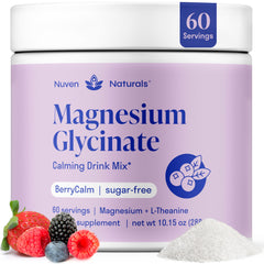 Berry flavored magnesium glycinate powder with L-Theanine