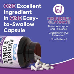 Bottle label showing 2130 mg magnesium glycinate (240 mg elemental Mg)