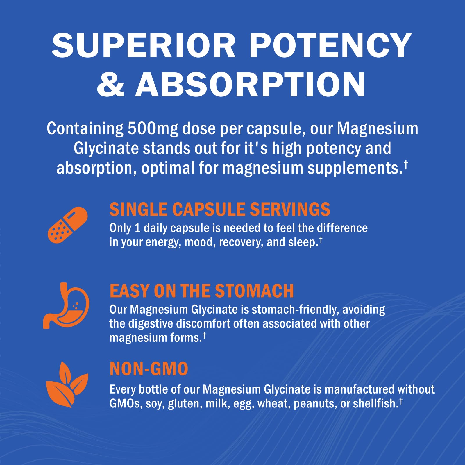 Magnesium Glycinate promoting sleep and stress relief