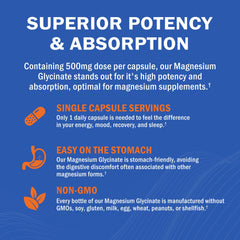 Magnesium Glycinate promoting sleep and stress relief