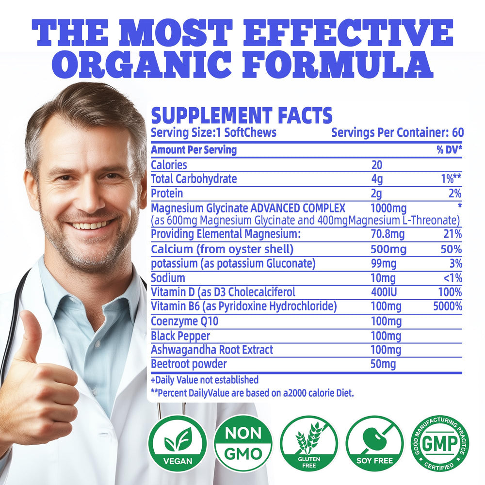 Ingredient list showing Vitamin D, B6, CoQ10 and calcium