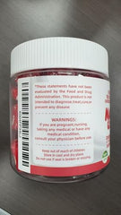 Close-up of a single Strawberry Magnesium Glycinate Soft Chew