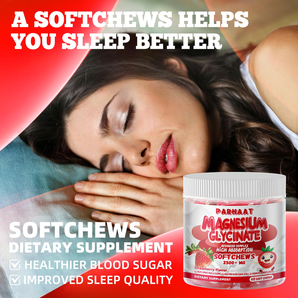 Serving suggestion: one Strawberry Magnesium Glycinate Soft Chew