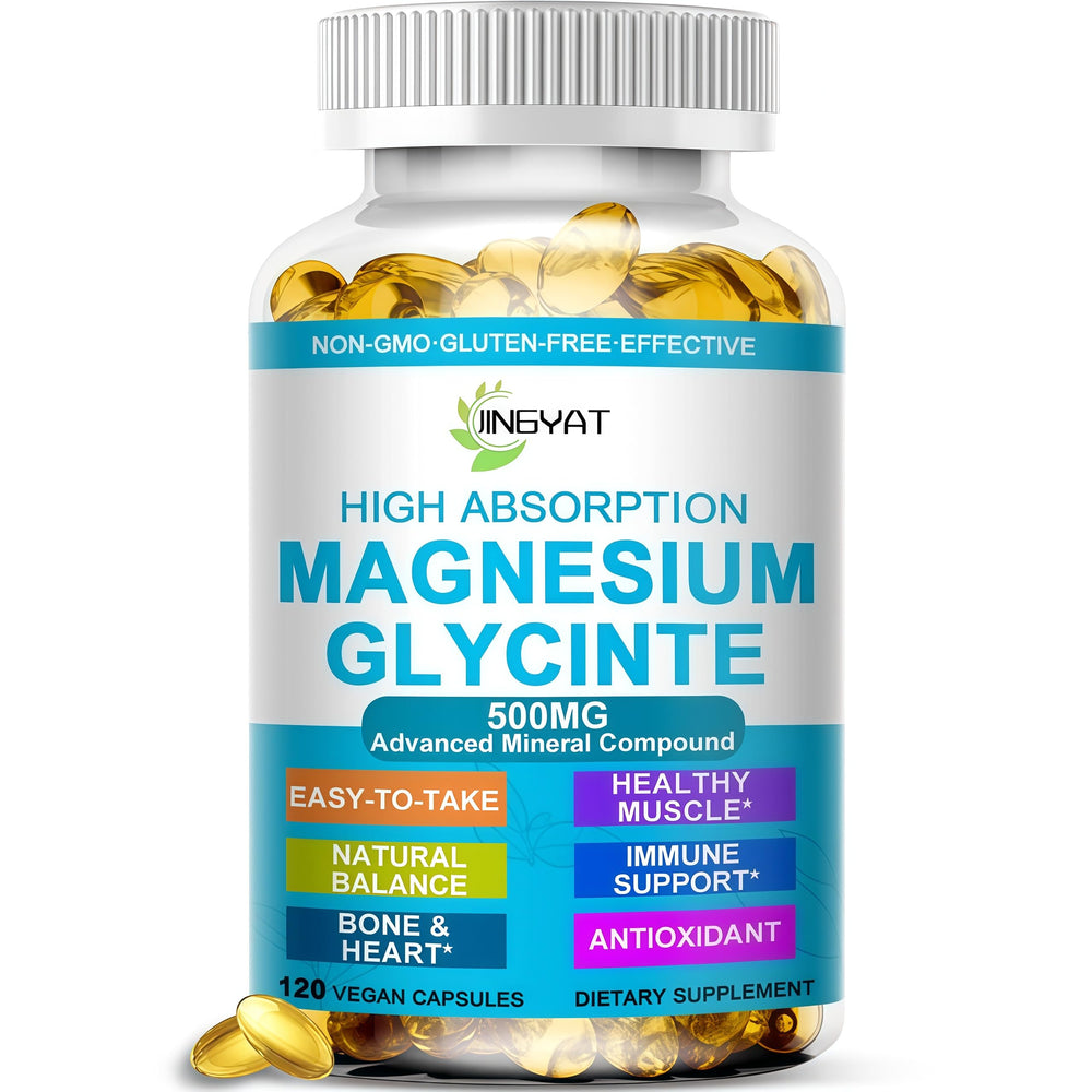 Bottle of Magnesium Glycinate Softgels 500 mg