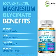Supplement facts panel for Magnesium Glycinate 500 mg