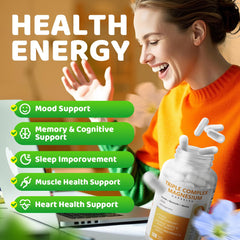 Illustration of chelated magnesium glycinate, taurate and malate for high absorption