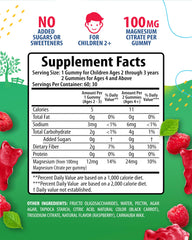 Close-up of raspberry-flavored magnesium citrate gummies