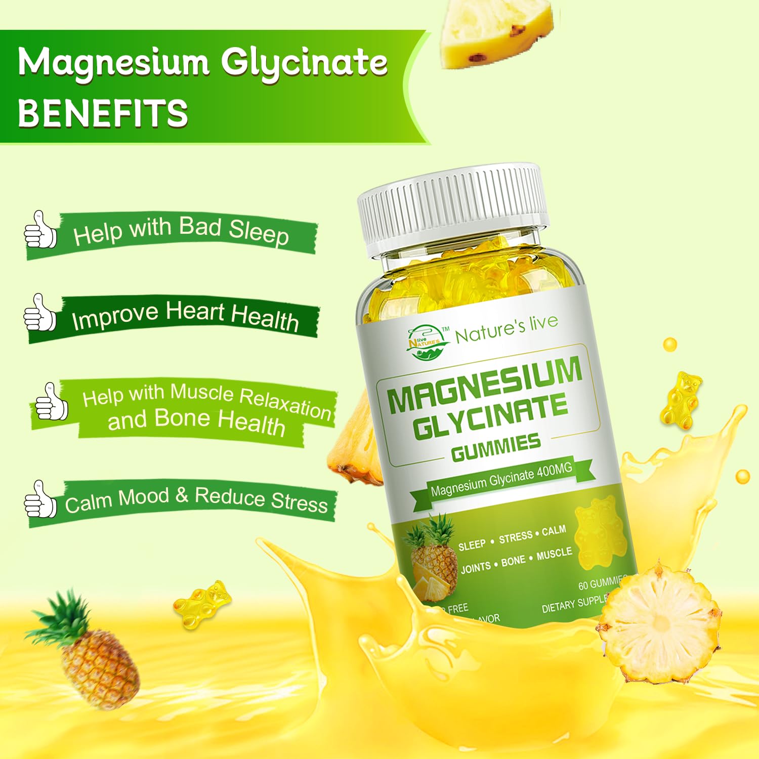 Supplement facts with calcium, potassium and vitamins D3, B6