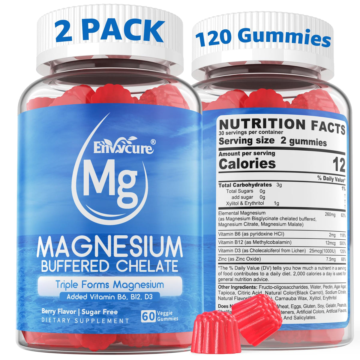 Bottle of Magnesium Gummies Triple Magnesium Complex