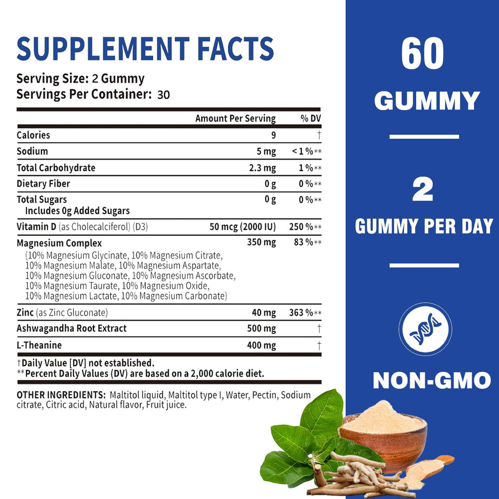 Serving suggestion: two gummies per day, store in a cool place