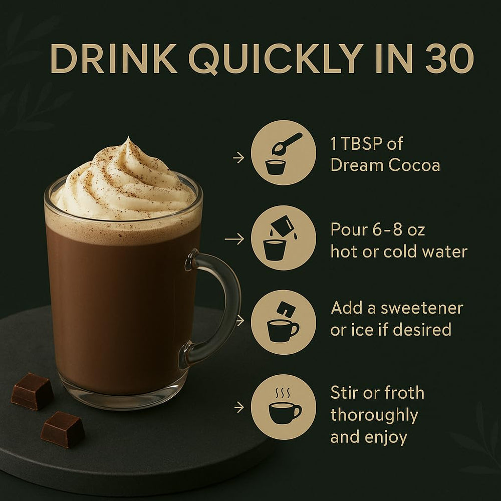 Serving suggestion: prepared hot cocoa in a mug