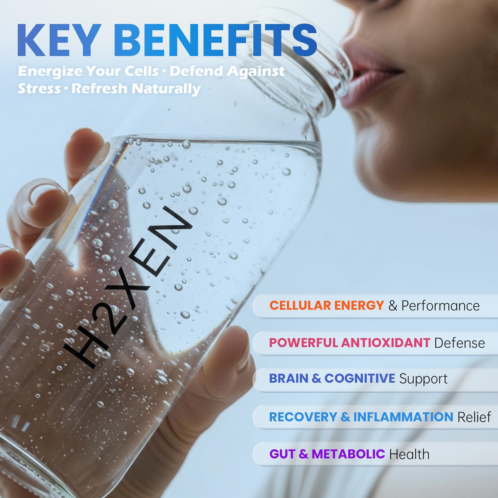 Magnesium hydrogen tablets for energy and cellular support