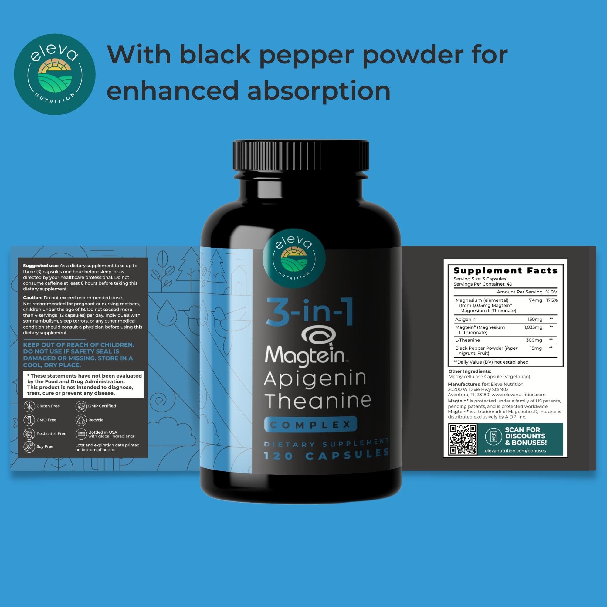 Packaging with allergen-free icons and 'no fillers' messaging