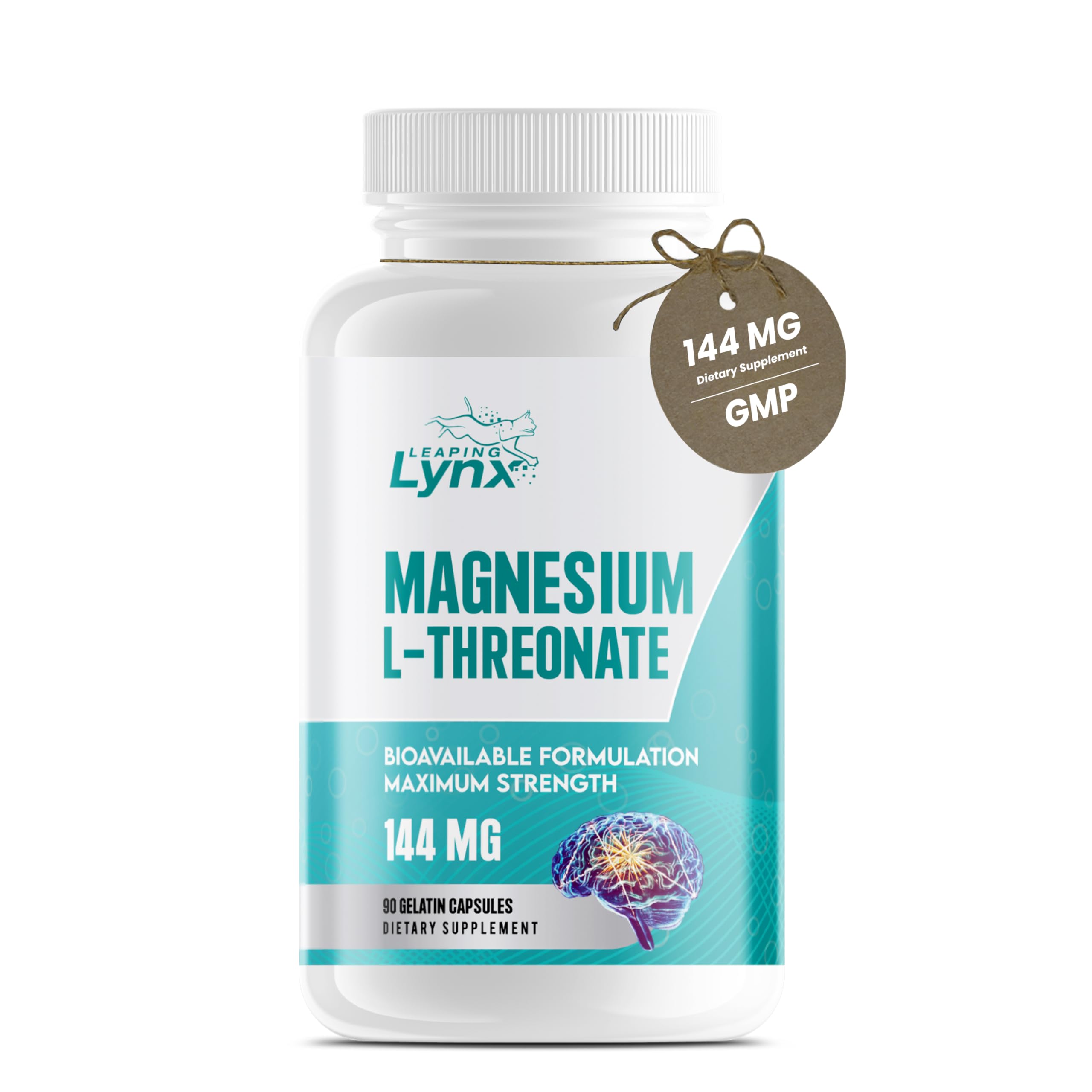 Pure Organic Magnesium L-Threonate bottle with 2000 mg potency