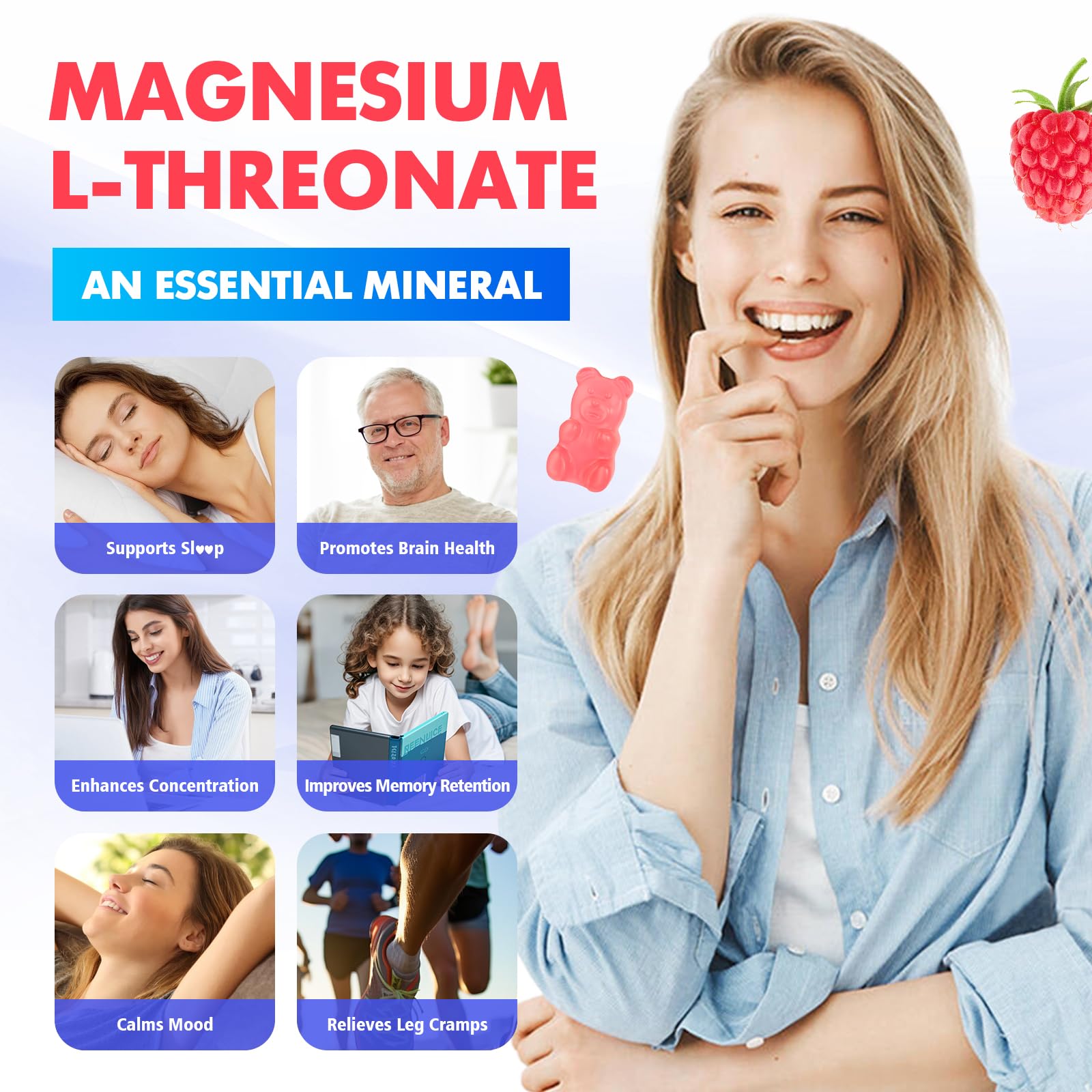 Magnesium L-Threonate Gummies bottle with label
