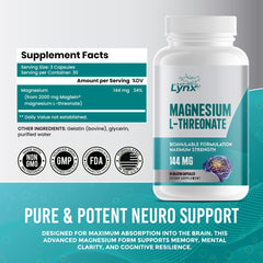 Clean-label, non-GMO magnesium supplement label