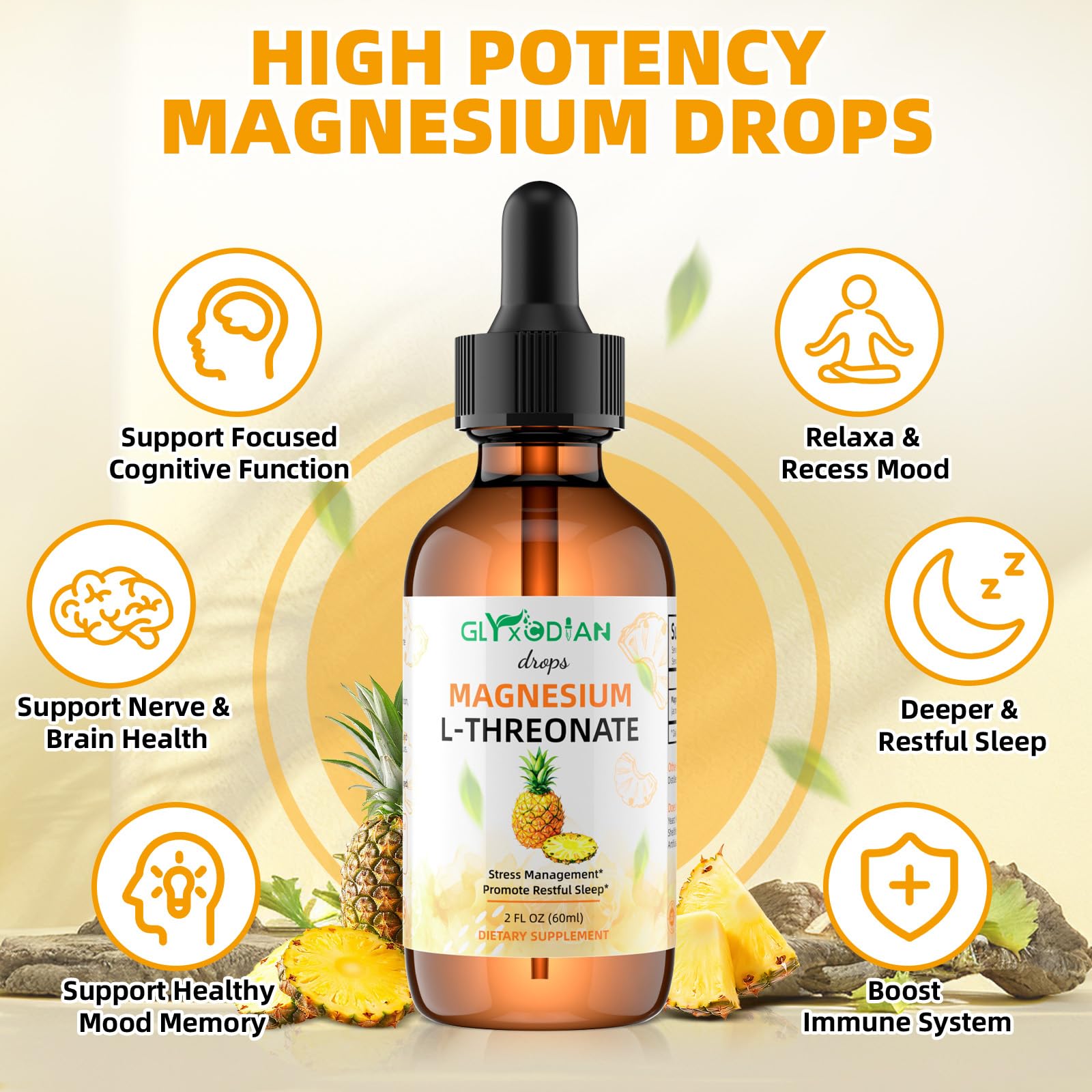 Sleep support and relaxation with high-absorption magnesium drops