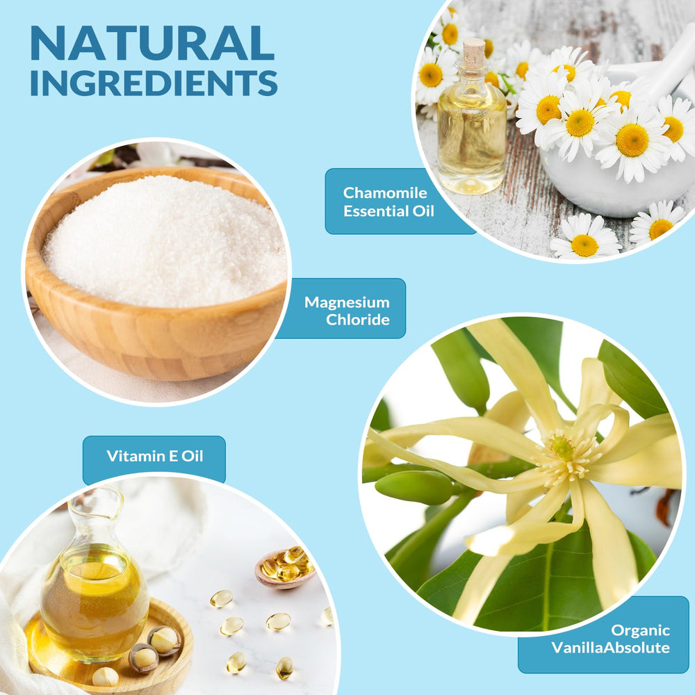 Relaxed child after applying magnesium lotion for bedtime