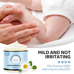 Relaxed child at bedtime with magnesium lotion