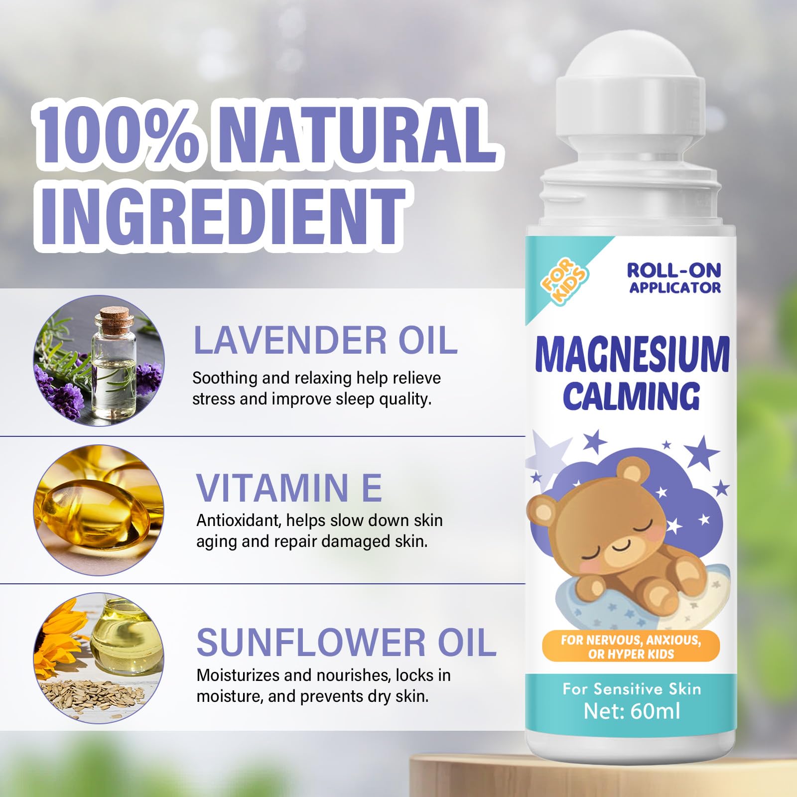 Non-greasy skin-friendly formula for children's magnesium lotion