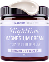 Nighttime Magnesium Lotion bottle with Chamomile Lavender