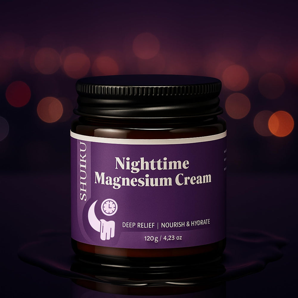 Close-up of lotion being rubbed into skin