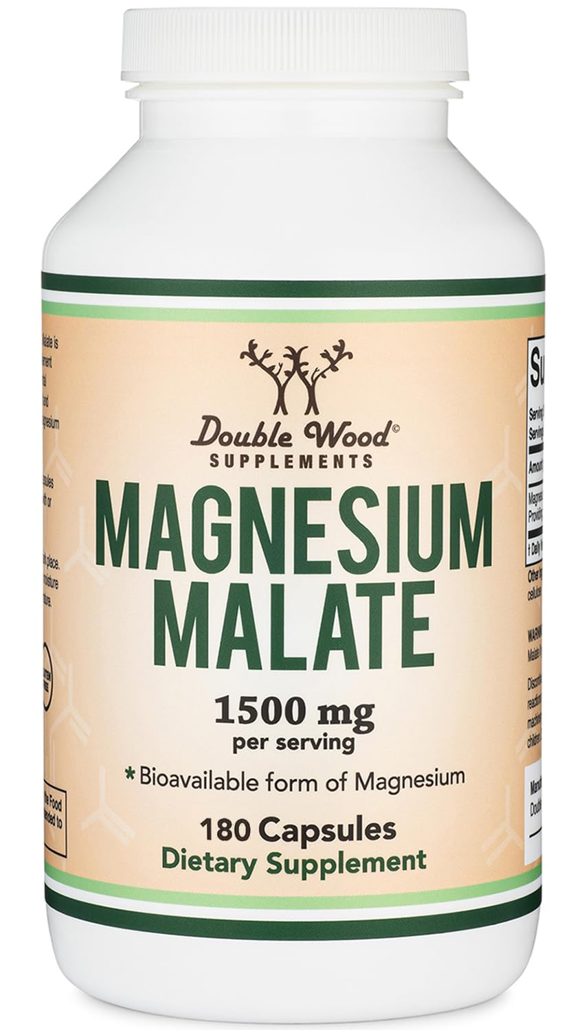 Magnesium Malate capsules bottle – 180 count
