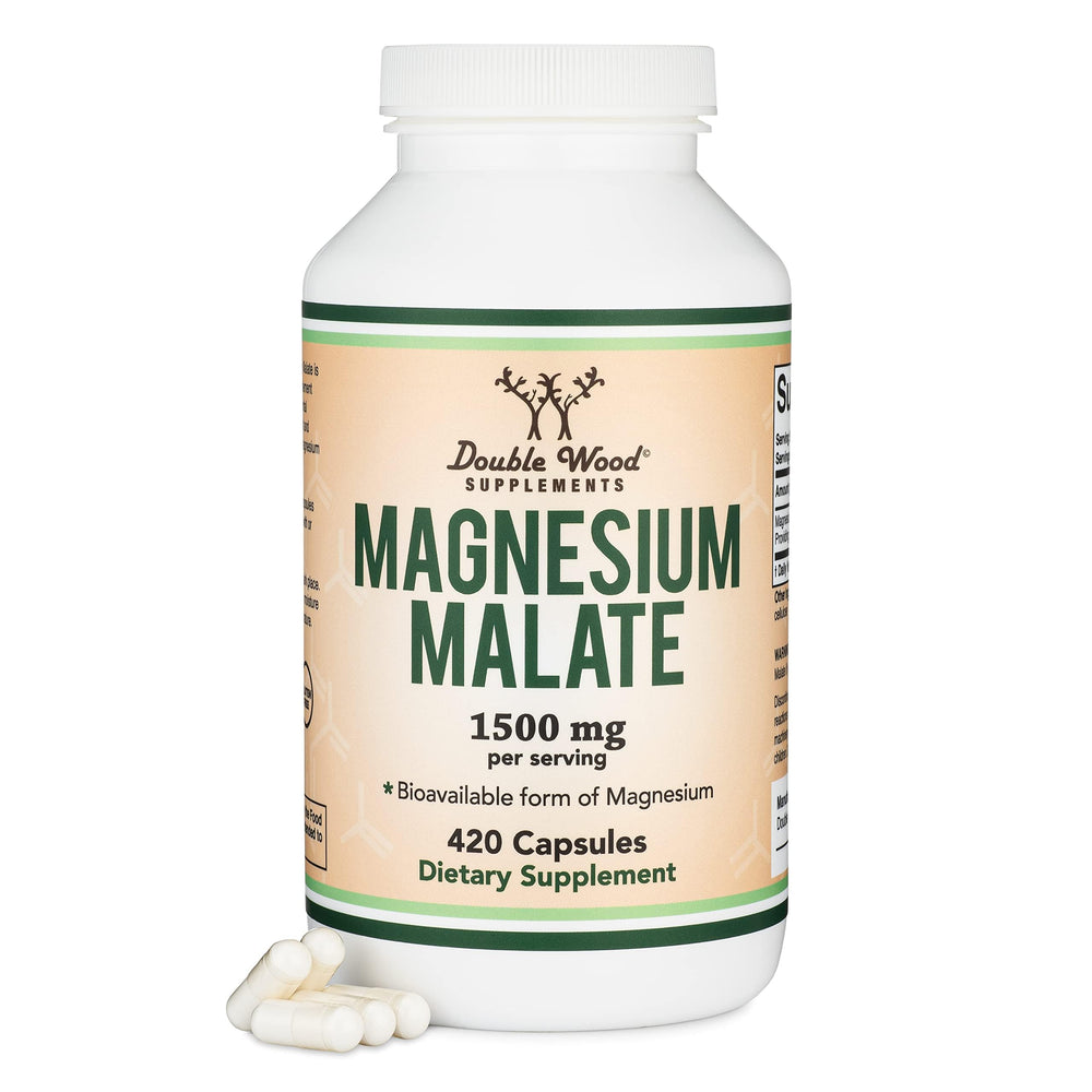 Front view of Magnesium Malate Capsules bottle (420 count)