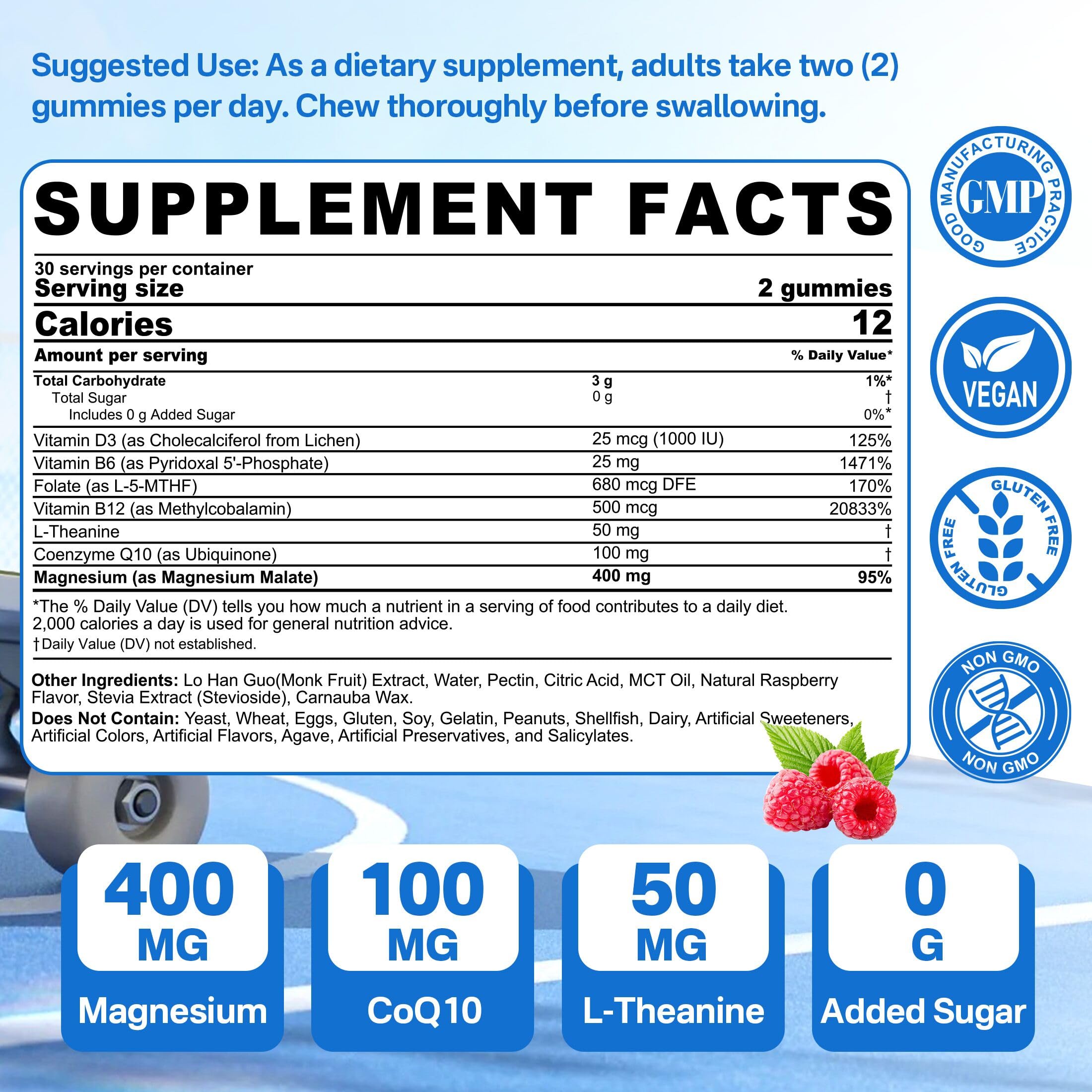 Close-up of raspberry flavored gummies