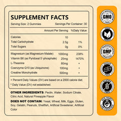 Gummy supplement highlighting energy and endurance benefits