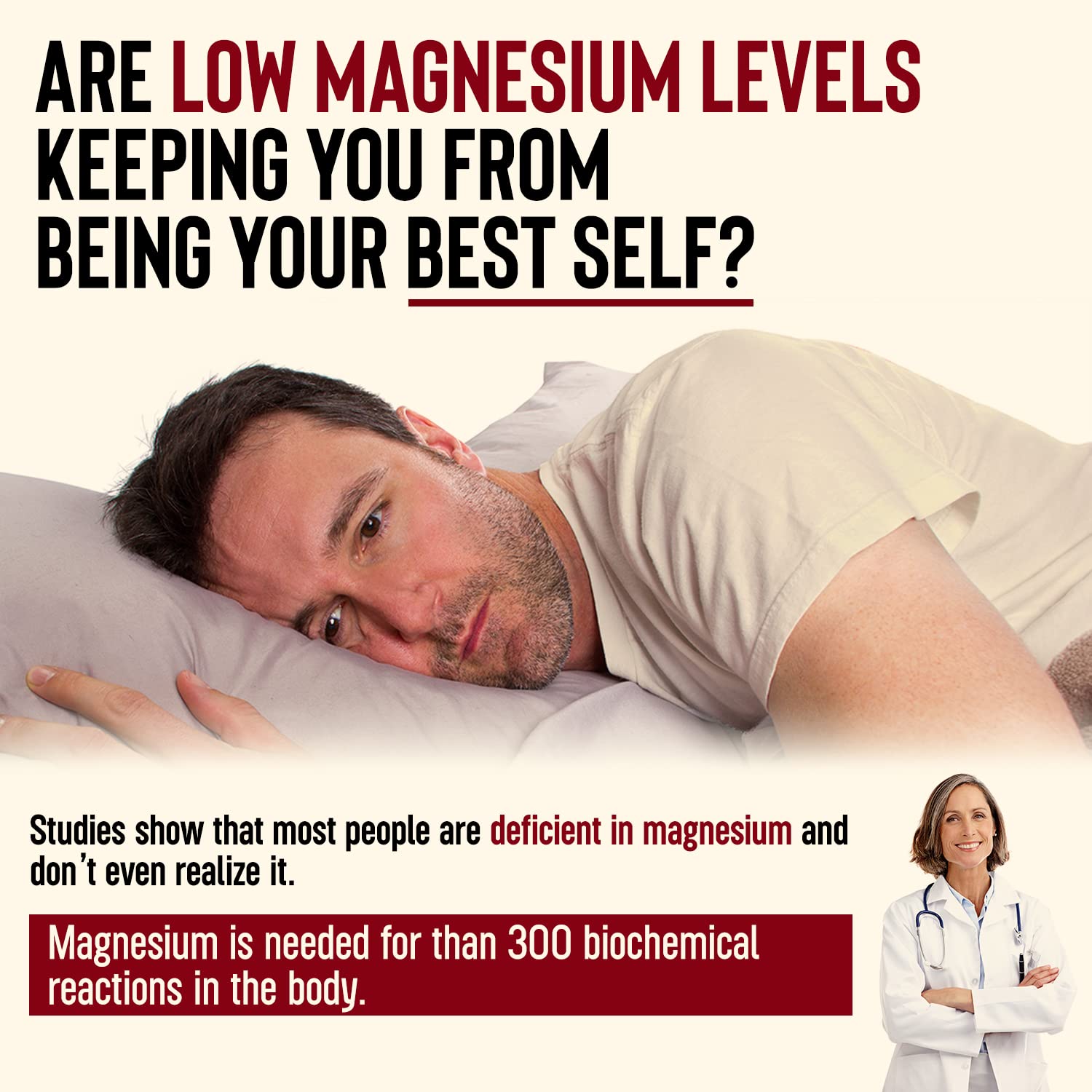 Label showing ingredients of the magnesium oil spray