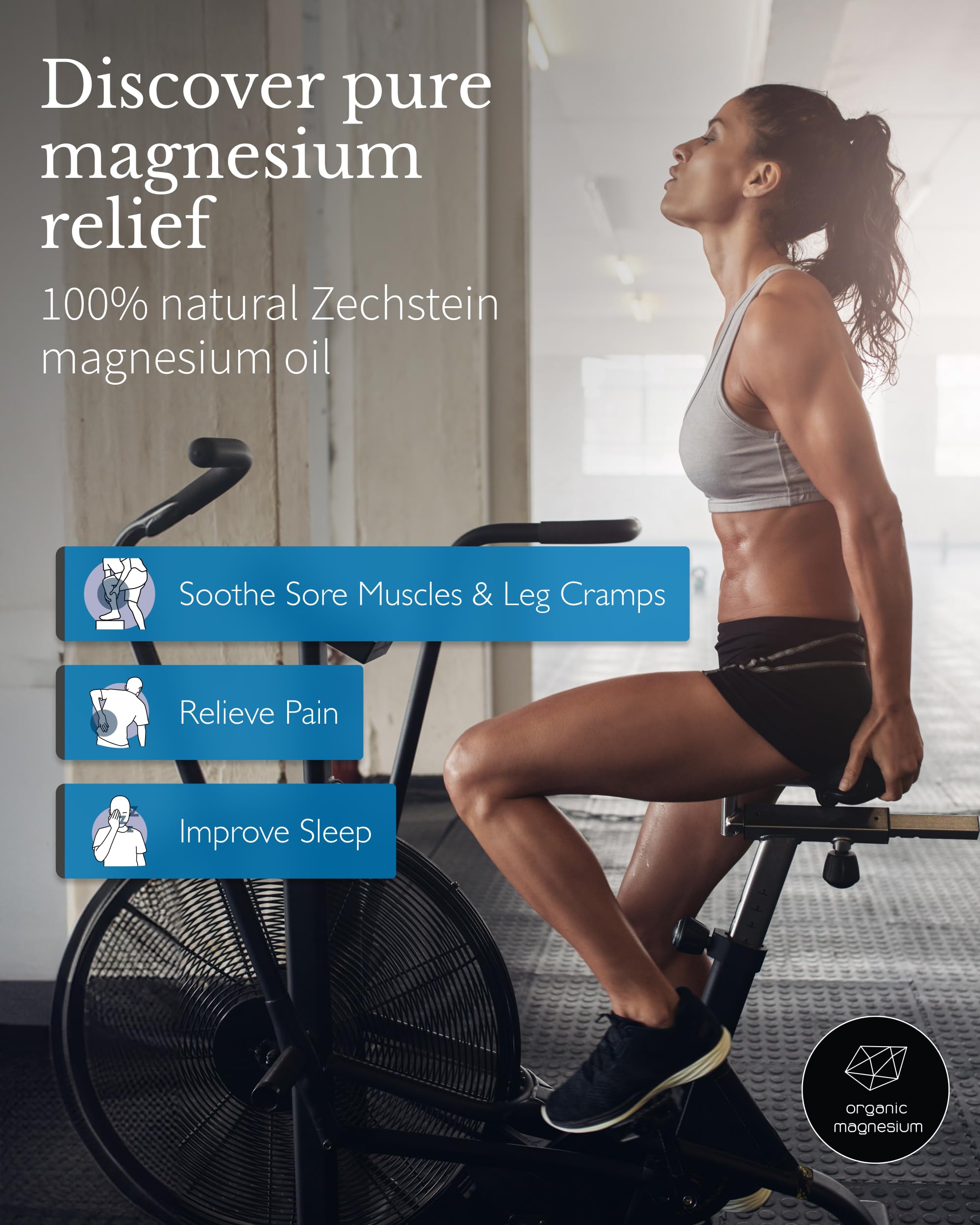 Magnesium oil being applied to the skin