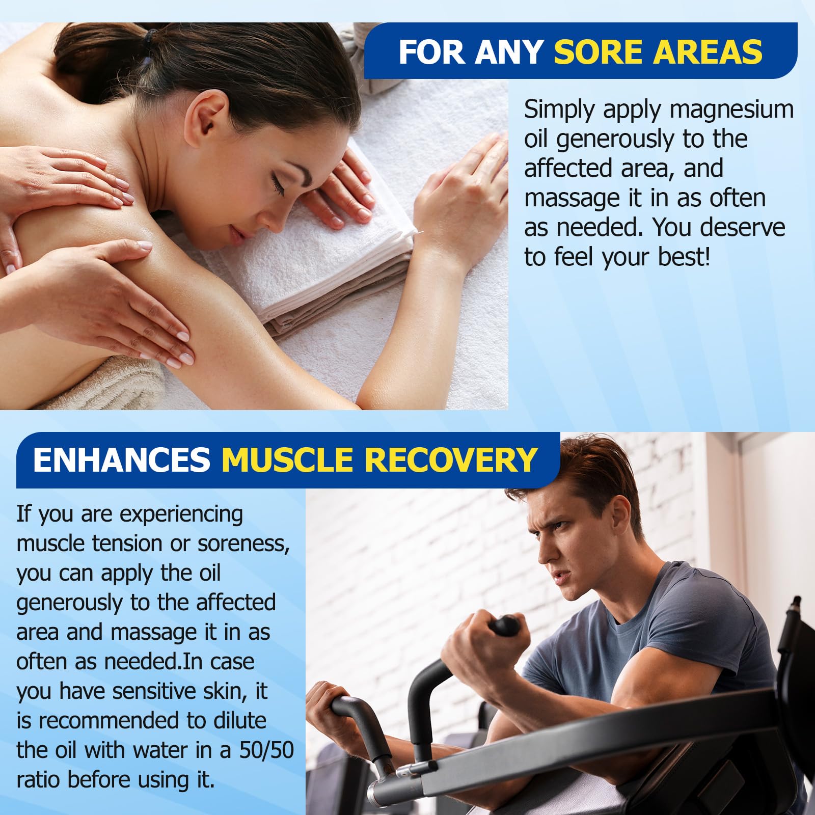 Magnesium oil used as deodorant