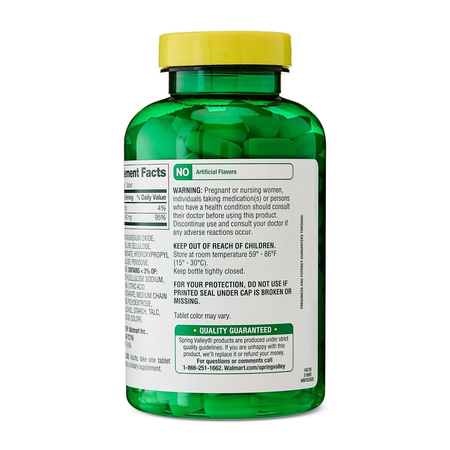 Magnesium oxide 400mg tablet for energy and relaxation