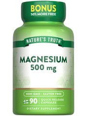 Nature's Truth Magnesium Oxide 500mg capsules - front label