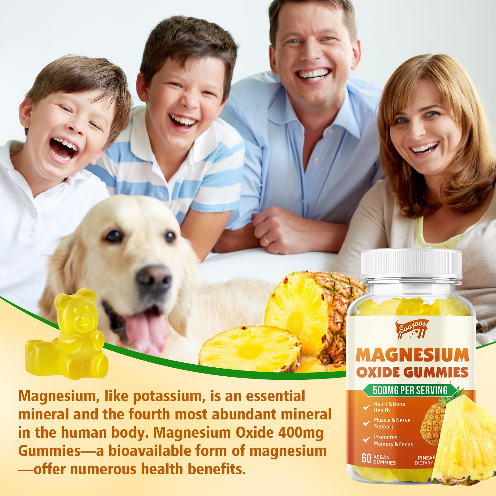 Ingredients list highlighting vegan, gluten-free, non-GMO formulation