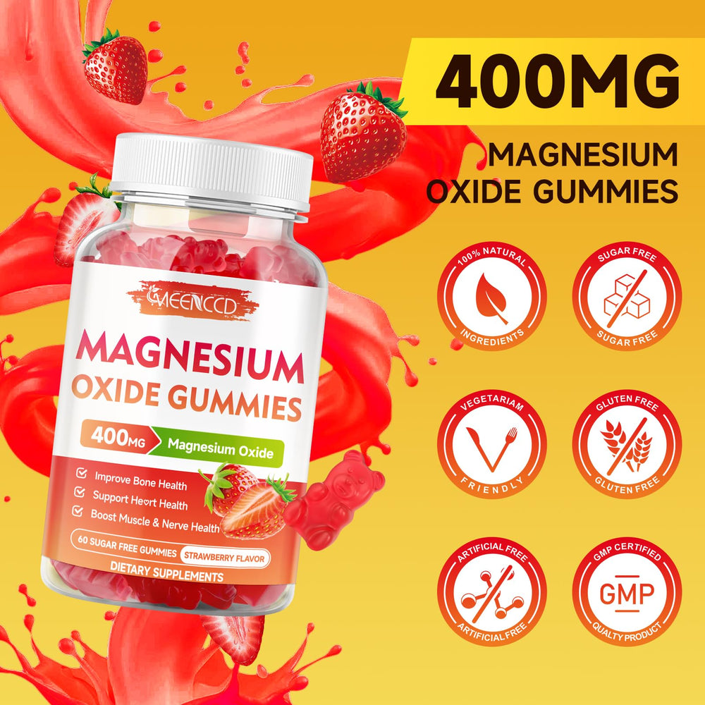 Vegan friendly magnesium oxide gummies for adults and kids