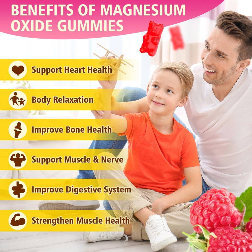 Magnesium oxide gummies ingredients panel