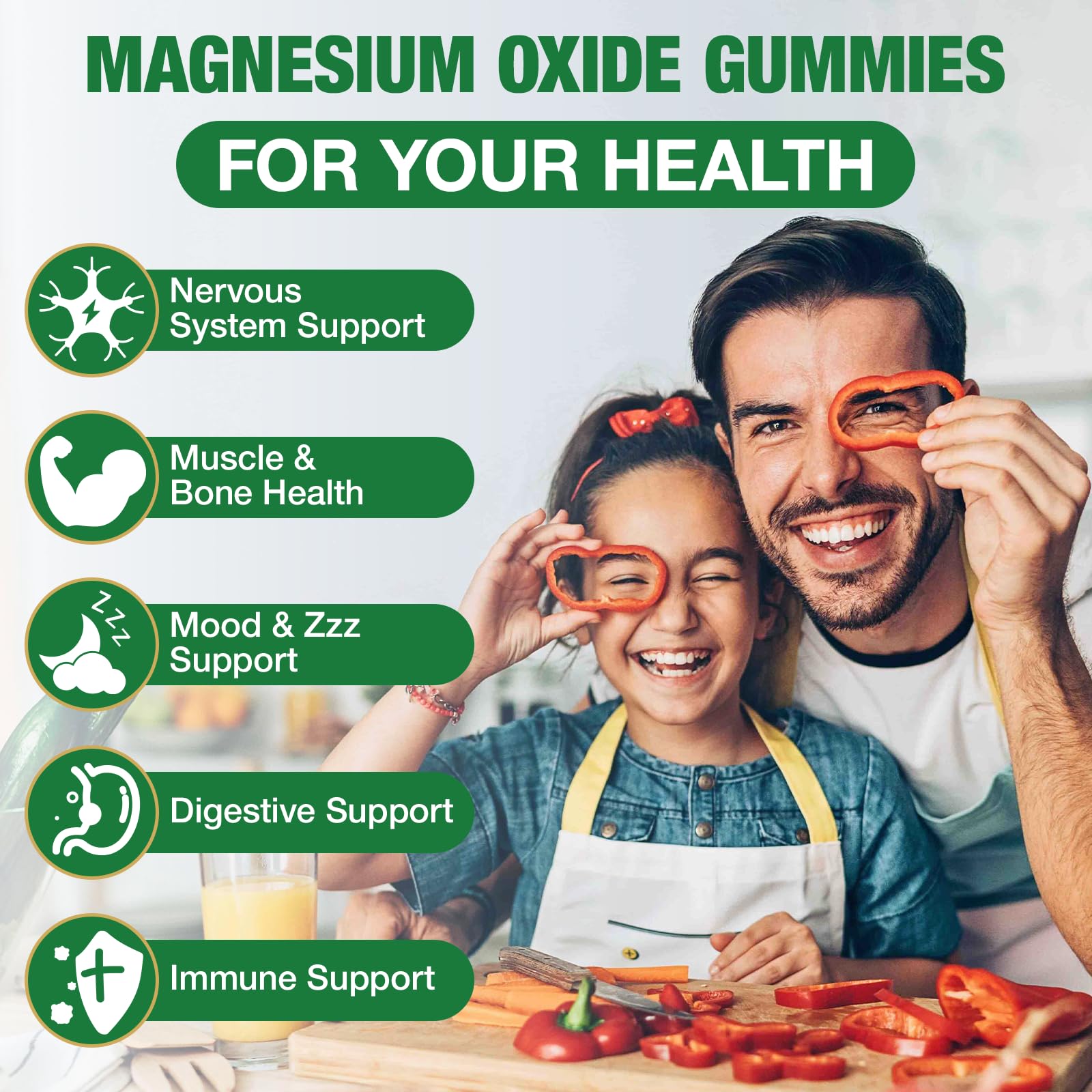 Gummies arranged on a white background