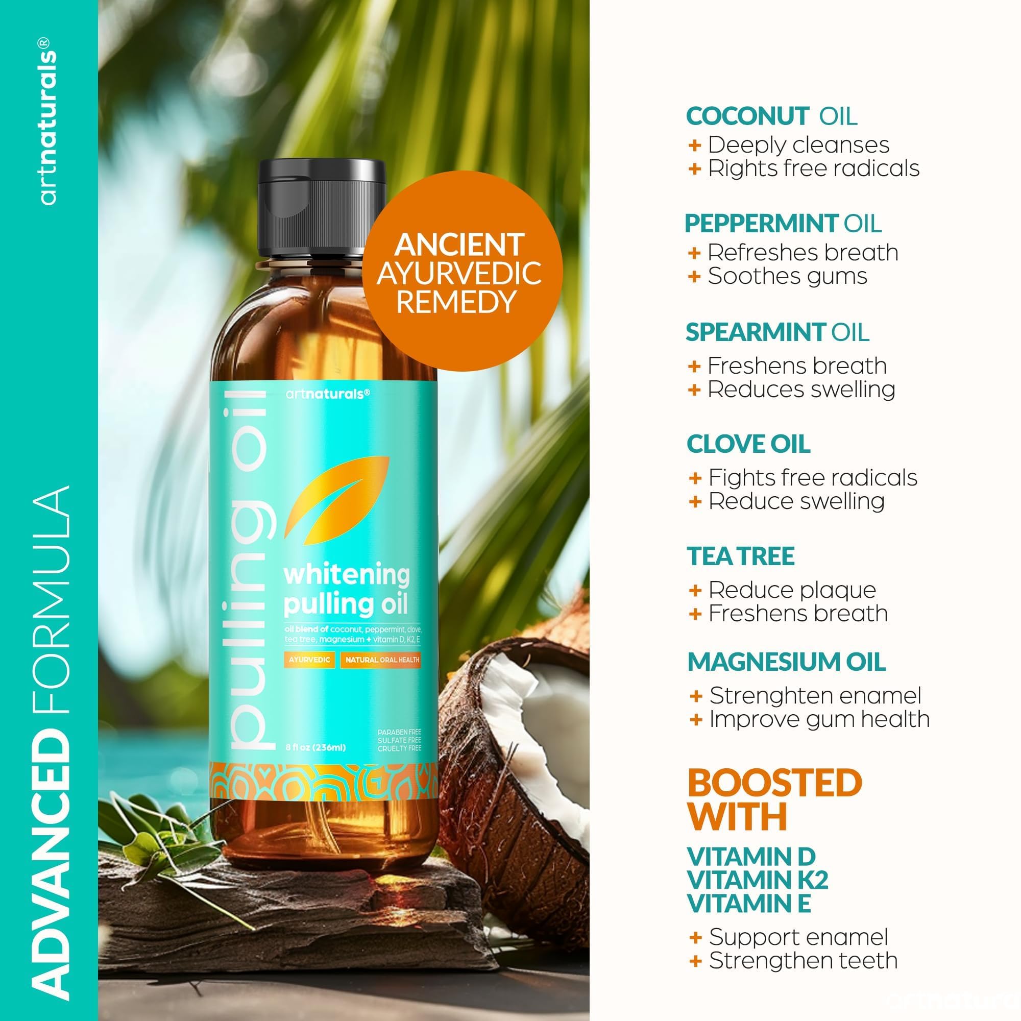 Mouthwash infused with magnesium and peppermint