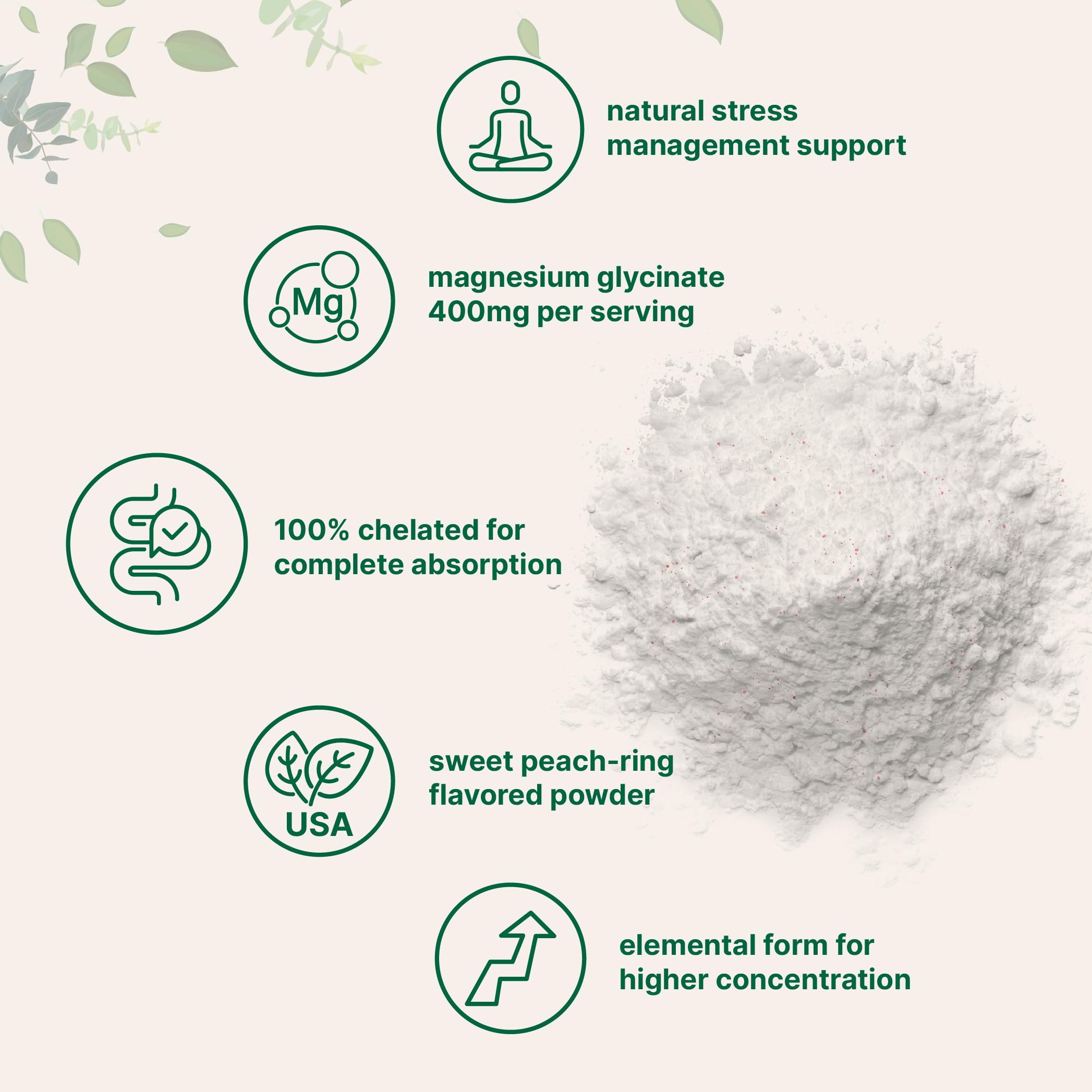 Nutrition facts panel showing 400 mg magnesium per serving