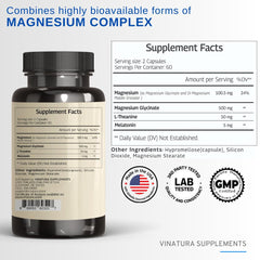 Close-up of magnesium glycinate capsules