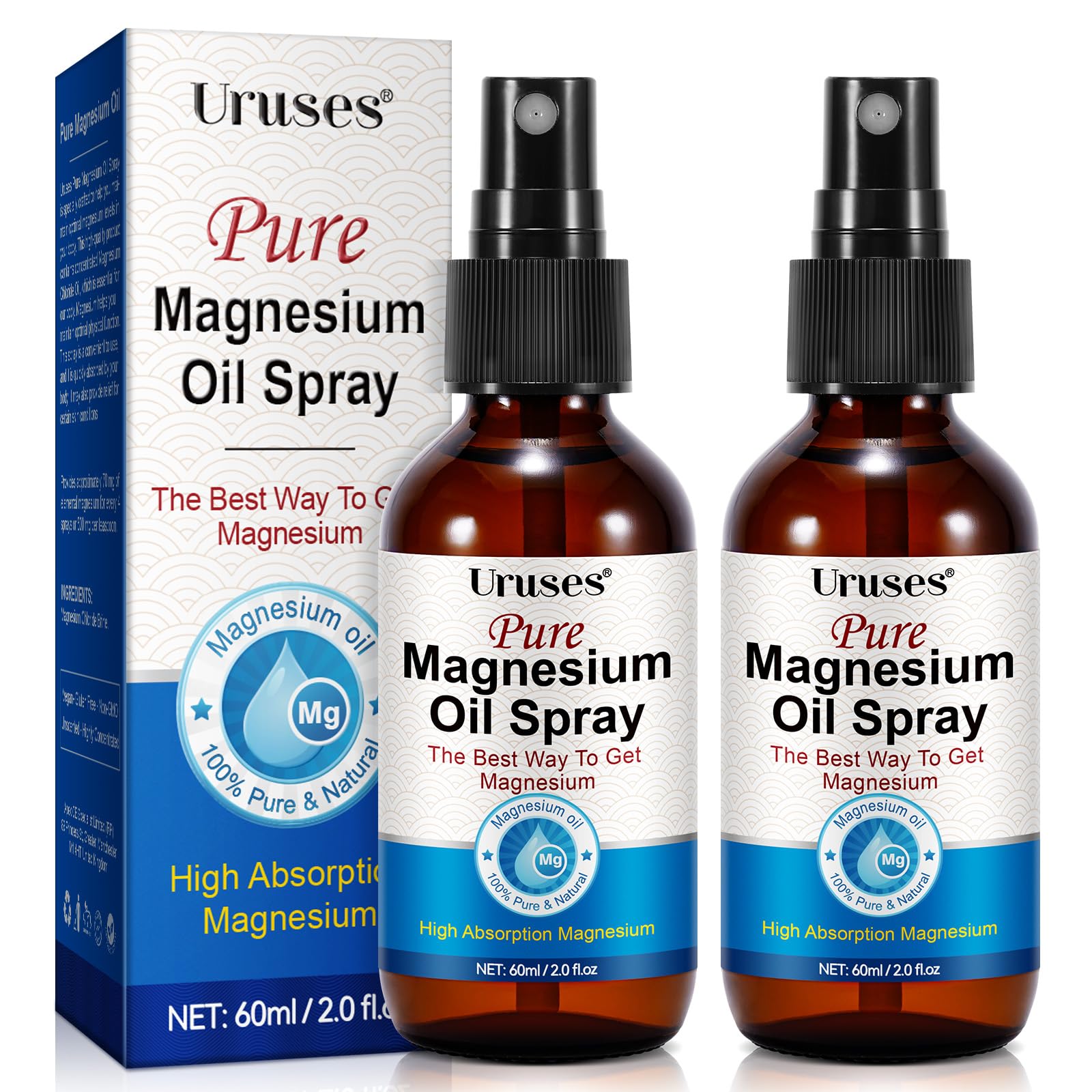 Magnesium Spray bottle front view (4 oz)