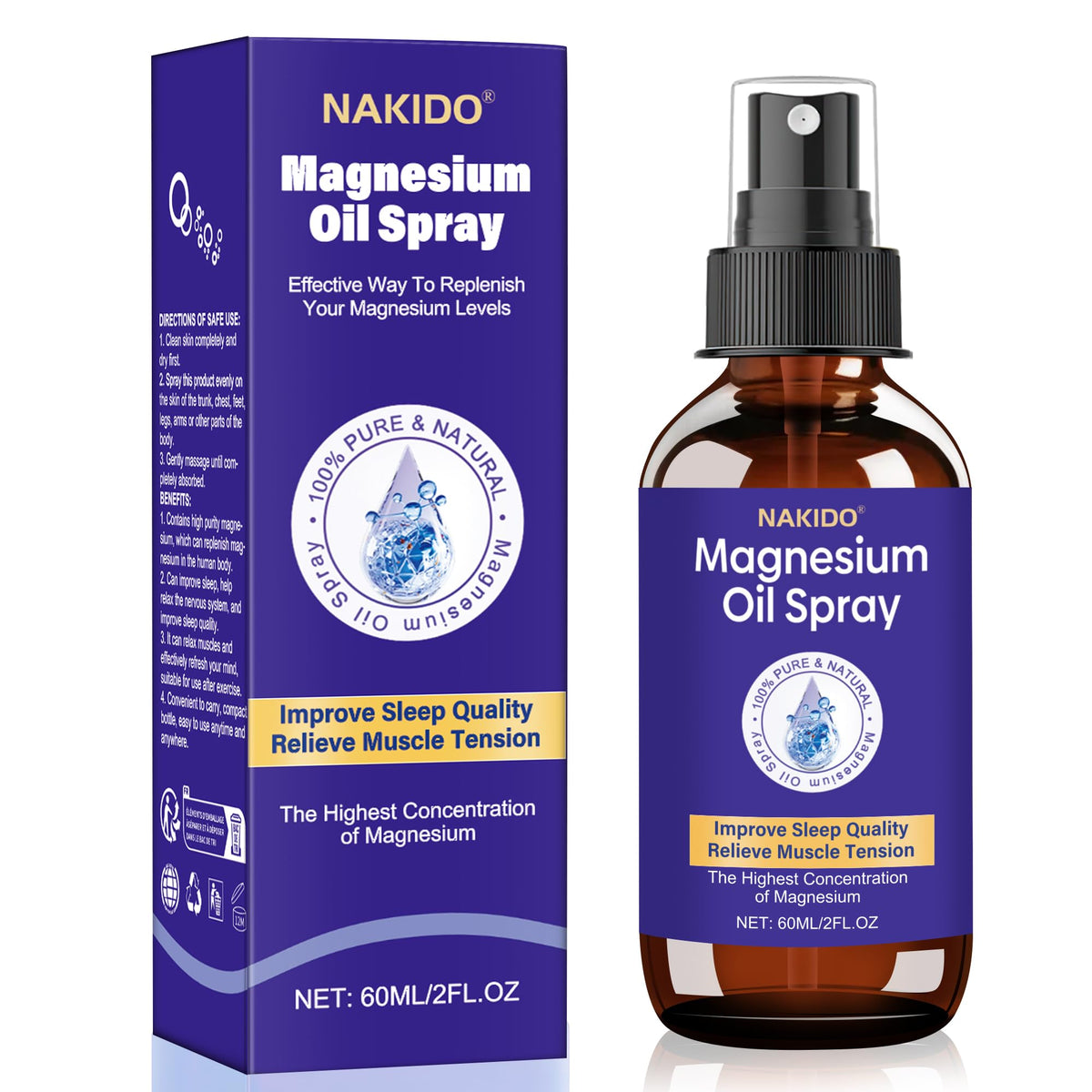Dead Sea magnesium oil spray bottle