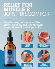 Topical magnesium oil spray for leg cramps and soreness