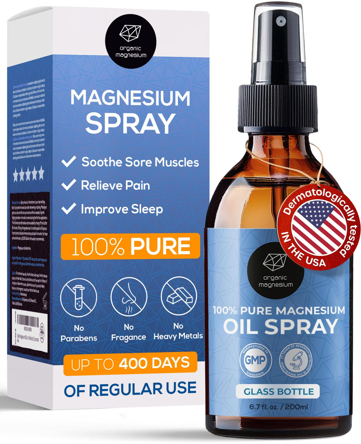 Magnesium spray for feet with 105 mg per ml