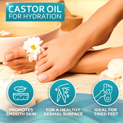 Close-up of fast-absorbing magnesium spray drying on skin