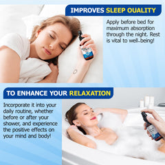 Using magnesium oil spray on legs and feet