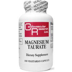 Product bottle of Magnesium Taurate 125 mg in a tamper-resistant box