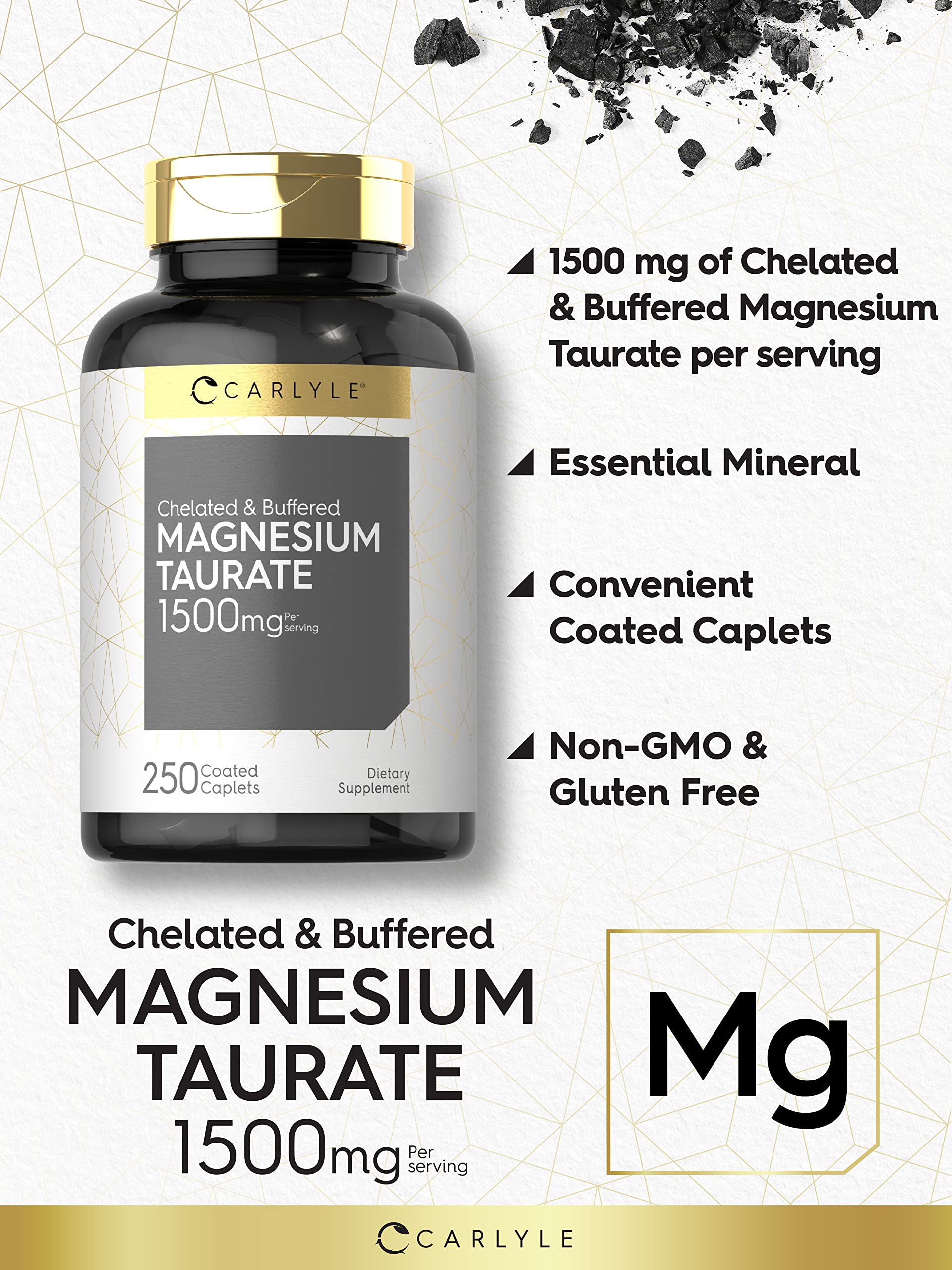 Buffered chelated magnesium taurate capsules